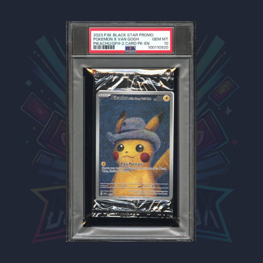Pikachu Grey Felt Hat Promo 2 Card Pack - PSA 10 - Pokémon - Pokémon X Van Gogh